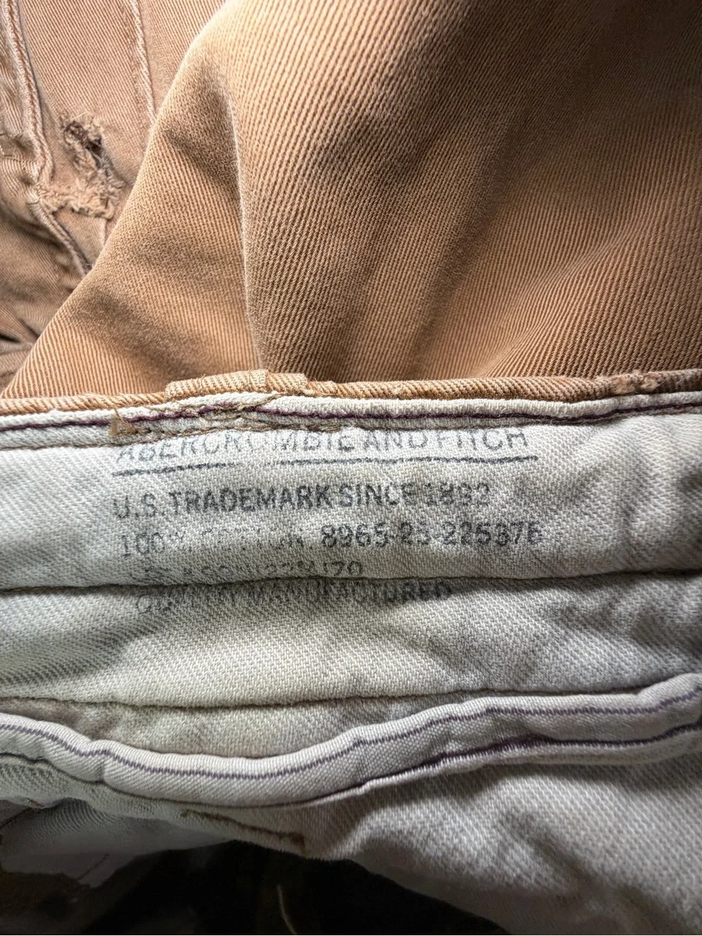 Vintage Y2K Abercrombie paratrooper military cargo pants distressed rare color